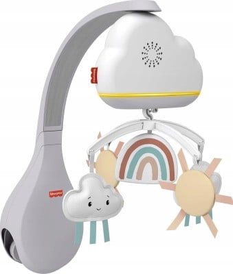 FISHER PRICE 2in1 Mobile mit Geräuschsensor Nachtlicht für Tisch