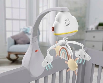 FISHER PRICE 2in1 Mobile mit Geräuschsensor Nachtlicht für Tisch
