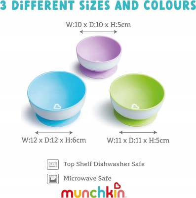 MUNCHKIN stay put Schalen mit Saugnapf x3