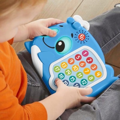 FISHER-PRICE interaktiver WAL Licht 120 Melodien Sätze J. DEUTSCH
