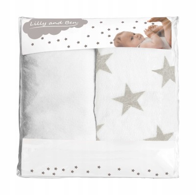 LILLY&amp;BEN Frottee Wickelauflagenbezug 50x70 x2