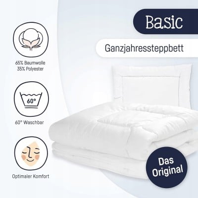 JULIUS ZÖLLNER BASIC Set Kissen und Decke 100 x 135 cm/40 x 60 cm